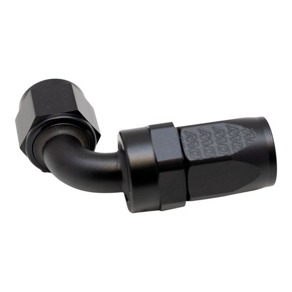 8AN Female Swivel 90-Degree Hose End CPE - Anodized Matte Black