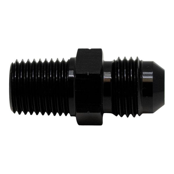 6AN Male Flare to 1/4in Male NPT Adapter - Anodized Matte Black