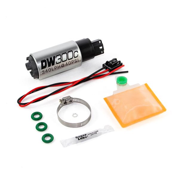 340lph DW300C Compact Fuel Pump w/ Ford Focus MK2 RS Set Up Kit (w/o Mounting Clips)