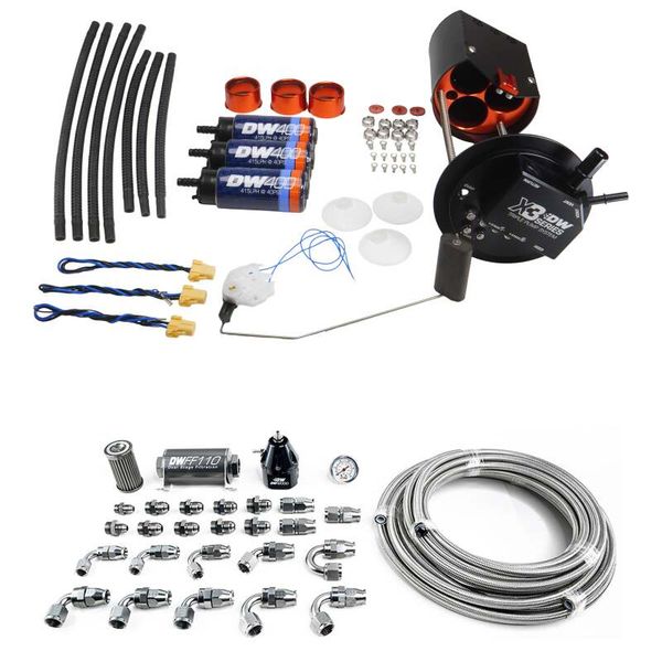 05-18 GM Truck X3 Module with DW400 Pumps and PTFE 8AN Plumbing Kit