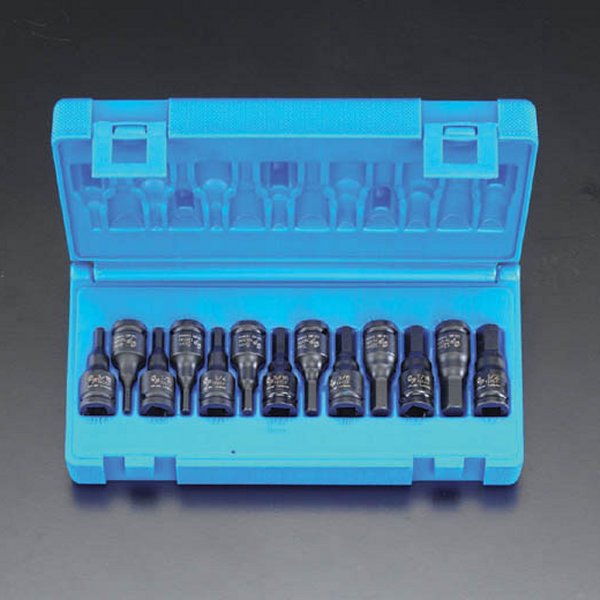 3/8"sq INHEX インパクトビットソケットセット(ミリ インチ)
