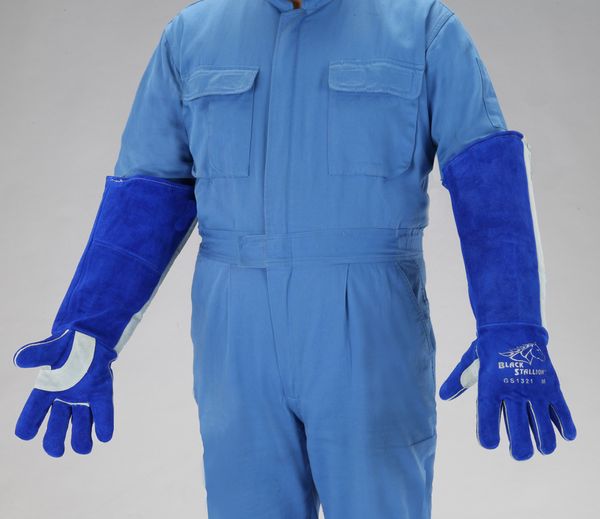 [XL] 溶接用ロング革手袋(牛革)