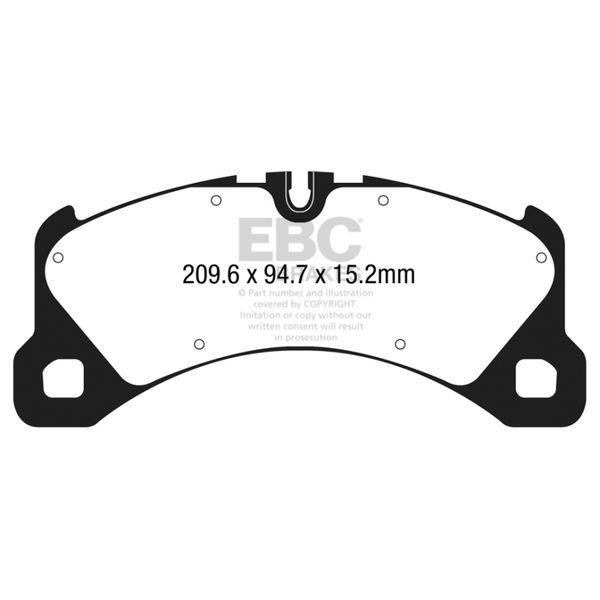EBC 14+ Porsche Macan (Cast Iron Rotors only) 3.0 Twin Turbo Yellowstuff Front Brake Pads