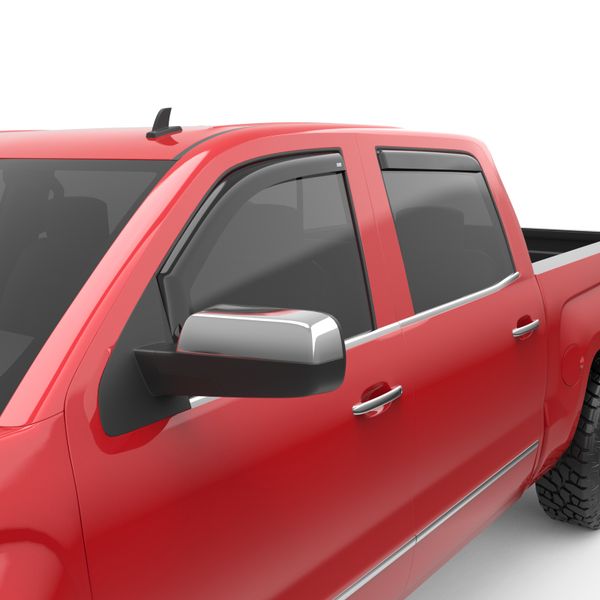 14+ Chev Silverado/GMC Sierra Double Cab In-Channel Window Visors - Set of 4 ()
