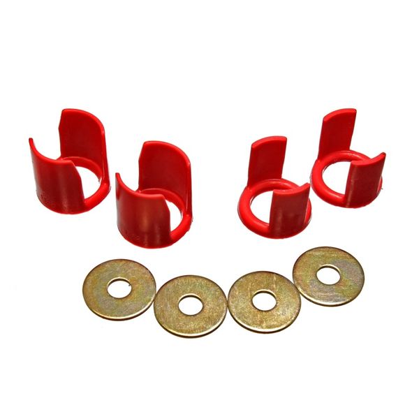 89-94 Nissan 240SX (S13) Red Rear Subframe Insert Set - a supplement to the subfra