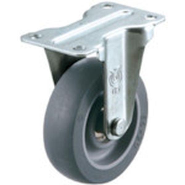 プレート式 固定 キャスター エラストマー 車輪径75mm SILENTタイプ ER型 取付寸法56×28