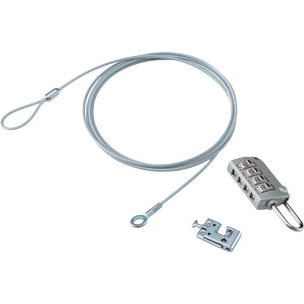 ESL39 130-8682  セキュリティワイヤー 4連ダイヤル錠
