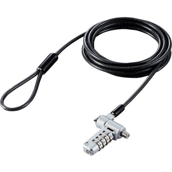 ESL404 256-3618  セキュリティワイヤーロック ダイヤルシリンダー錠 マルチ用