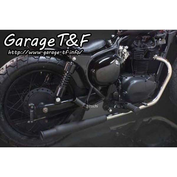 トランペットマフラー フルエキタイプ エストレヤ 黒/ステンレス