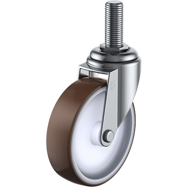 ねじ込み式 自在 キャスター ウレタン 車輪径125mm Eタイプ ET型 ネジ寸法M12×35ピッチ1.75
