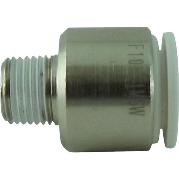 チヨダ　ファイブ六角穴付メイルコネクタ　Ｗ（白）１０ｍｍ・Ｒ１／８