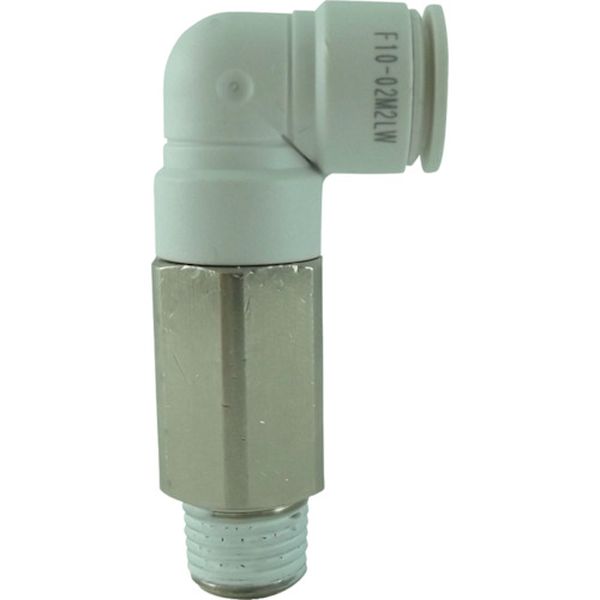 チヨダ　ファイブロングメイルエルボ　Ｗ（白）１０ｍｍ・Ｒ１／４