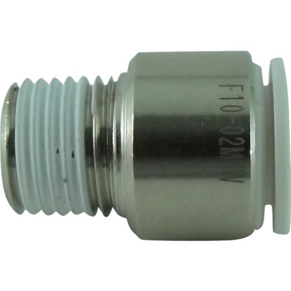 チヨダ　ファイブ六角穴付メイルコネクタ　Ｗ（白）１０ｍｍ・Ｒ１／４