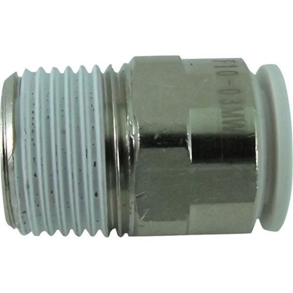 チヨダ　ファイブメイルコネクタ　Ｗ（白）１０ｍｍ・Ｒ３／８