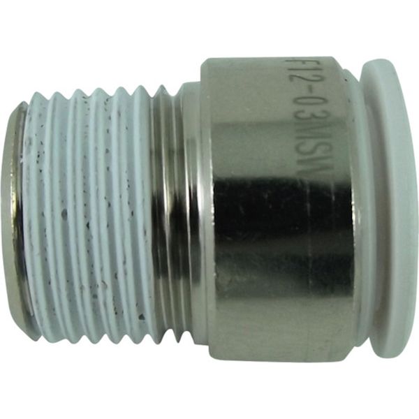 チヨダ　ファイブ六角穴付メイルコネクター　Ｗ（白）１２ｍｍ・Ｒ３／８