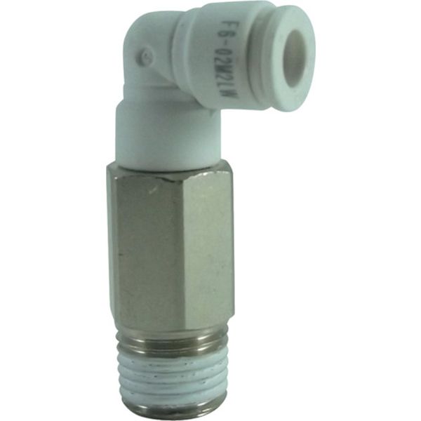 チヨダ　ファイブロングメイルエルボ　Ｗ（白）６ｍｍ・Ｒ１／４