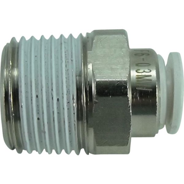 チヨダ　ファイブメイルコネクタ　Ｗ（白）６ｍｍ・Ｒ３／８