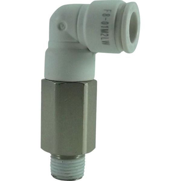 チヨダ　ファイブロングメイルエルボ　Ｗ（白）８ｍｍ・Ｒ１／８