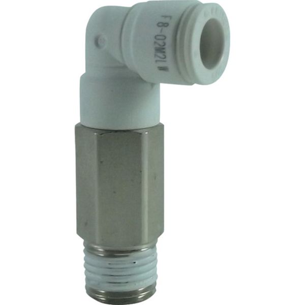 チヨダ　ファイブロングメイルエルボ　Ｗ（白）８ｍｍ・Ｒ１／４