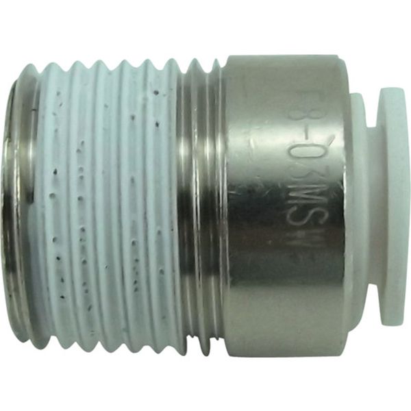 チヨダ　ファイブ六角穴付メイルコネクター　Ｗ（白）８ｍｍ・Ｒ３／８