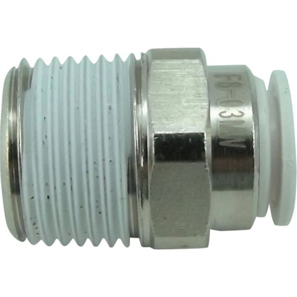 チヨダ　ファイブメイルコネクタ　Ｗ（白）８ｍｍ・Ｒ３／８