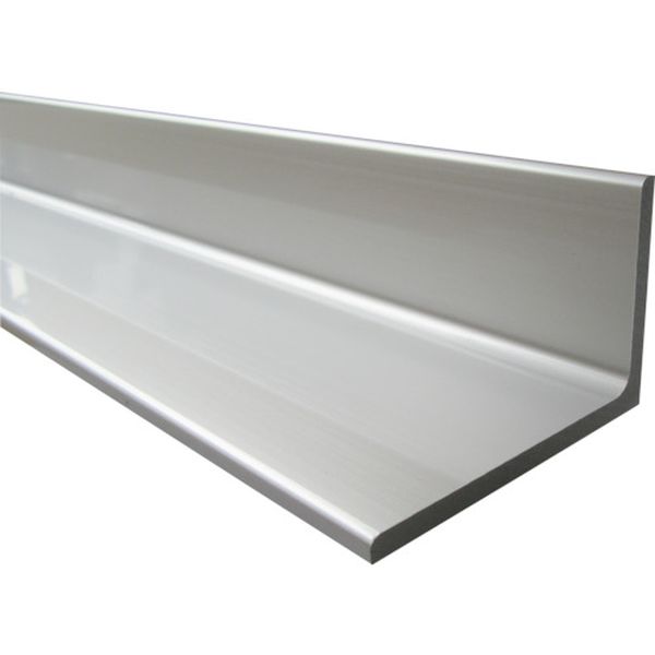 849-4371 アルミ不等辺アングル 20×40×2.0 シルバー艶消し 1m