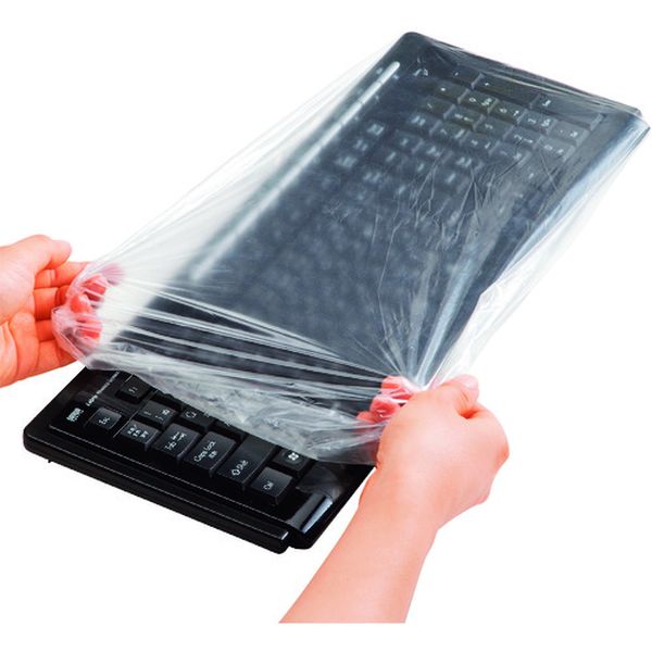 FACAPSET1 202-2763 キーボードマルチカバー(シャワーキャップタイプ、大サイズ、3枚セット