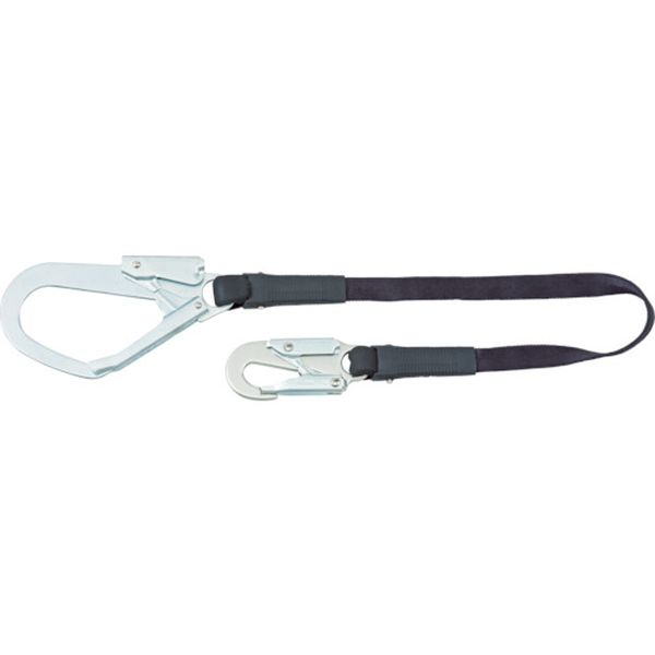 タジマ　２丁掛け平ロープ　Ｌ１ブラック　１００ｃｍ　小フック