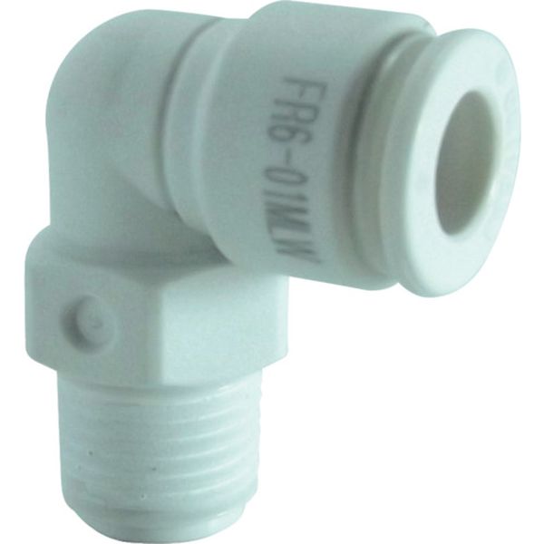 チヨダ　ファイブ樹脂メイルエルボ　Ｗ（白）６ｍｍ・Ｒ１／８