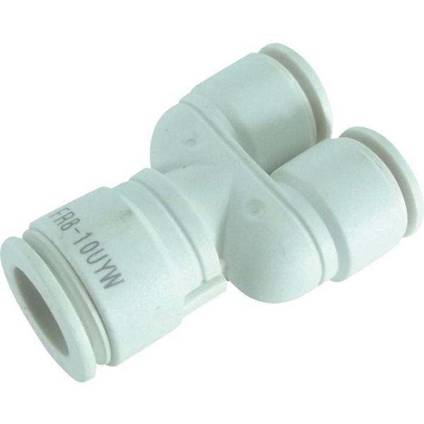 チヨダ　ファイブ異径ユニオンワイ　Ｗ（白）８ｍｍ（２箇所）Ｘ１０ｍｍ