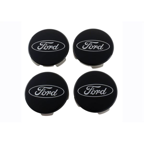 Ford Truck/SUV Black And Chrome Wheel Center Cap Kit