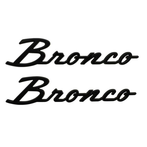 21-24 Bronco Classic Script Fender Badge Kit - Gloss Black