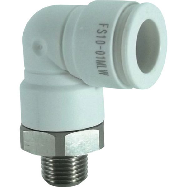 チヨダ　ファイブＳＵＳメイルエルボ　白　１０ｍｍ・Ｒ１／８