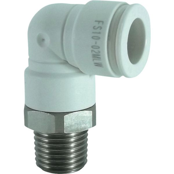 チヨダ　ファイブＳＵＳメイルエルボ　白　１０ｍｍ・Ｒ１／４