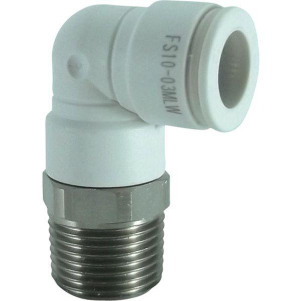 チヨダ　ファイブＳＵＳメイルエルボ　白　１０ｍｍ・Ｒ３／８