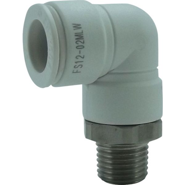 チヨダ　ファイブＳＵＳメイルエルボ　白　１２ｍｍ・Ｒ１／４