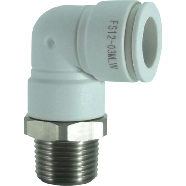 チヨダ　ファイブＳＵＳメイルエルボ　白　１２ｍｍ・Ｒ３／８