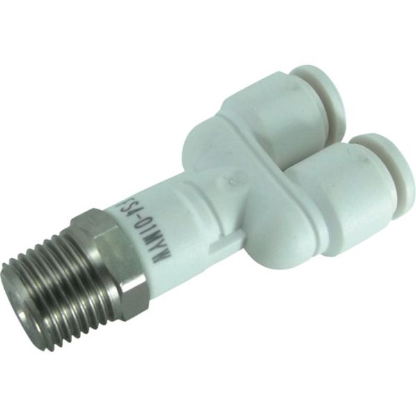 チヨダ　ファイブＳＵＳメイルブランチワイ　白　４ｍｍ・Ｒ１／８