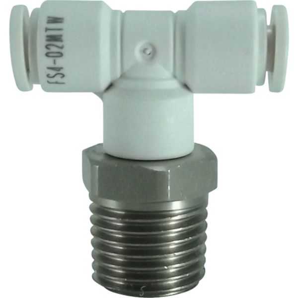 チヨダ　ファイブＳＵＳメイルブランチティ　白　４ｍｍ・Ｒ１／４