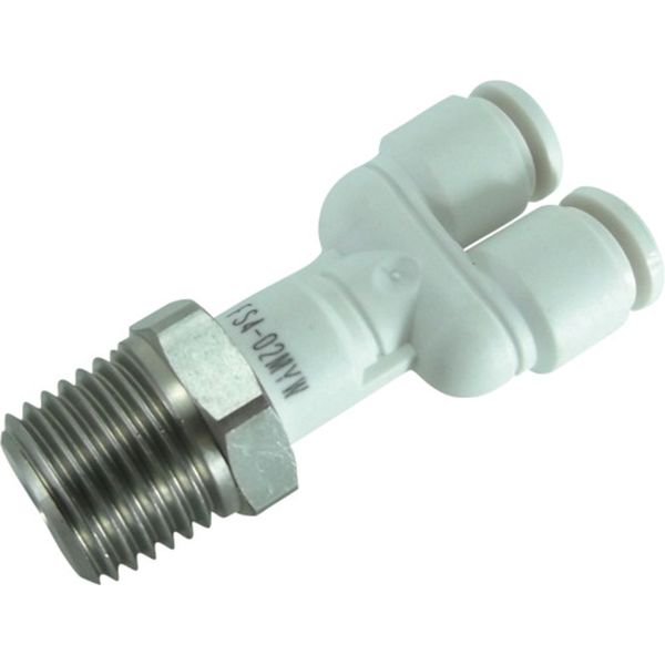 チヨダ　ファイブＳＵＳメイルブランチワイ　白　４ｍｍ・Ｒ１／４