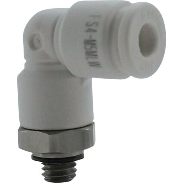 チヨダ　ファイブＳＵＳメイルエルボ　白　４ｍｍ・Ｍ５Ｘ０．８