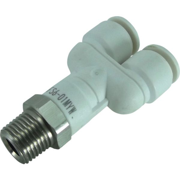 チヨダ　ファイブＳＵＳメイルブランチワイ　白　６ｍｍ・Ｒ１／８