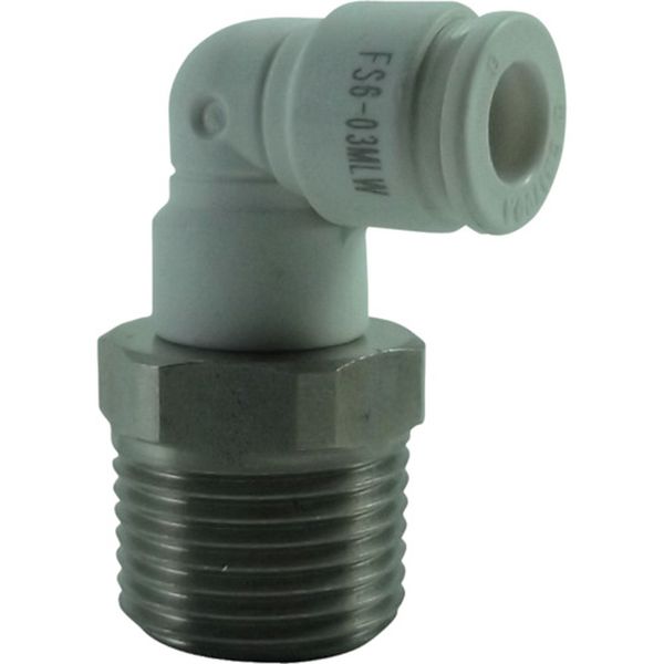 チヨダ　ファイブＳＵＳメイルエルボ　白　６ｍｍ・Ｒ３／８