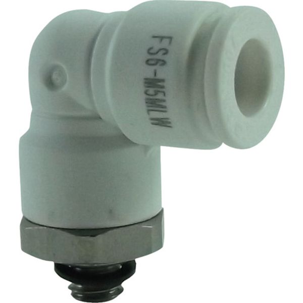 チヨダ　ファイブＳＵＳメイルエルボ　白　６ｍｍ・Ｍ５Ｘ０．８