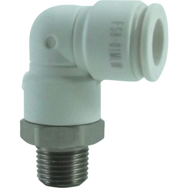 チヨダ　ファイブＳＵＳメイルエルボ　白　８ｍｍ・Ｒ１／８