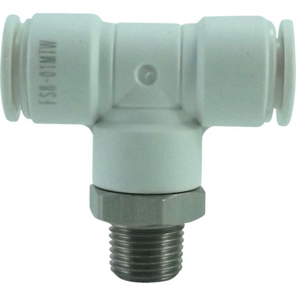 チヨダ　ファイブＳＵＳメイルブランチティ　白　８ｍｍ・Ｒ１／８