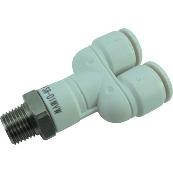 チヨダ　ファイブＳＵＳメイルブランチワイ　白　８ｍｍ・Ｒ１／８