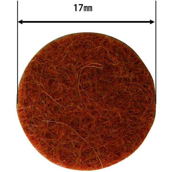 FU600 177-5067  フェルトパット 茶 17Φ 8枚入