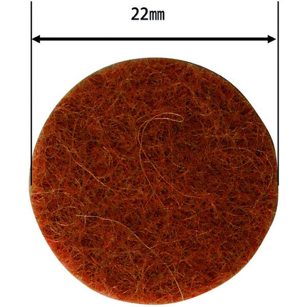 FU602 177-8212  フェルトパット 茶 22Φ 8枚入