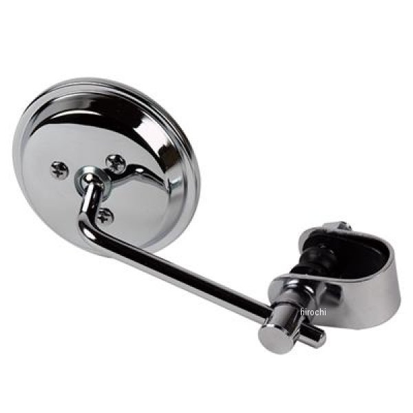 3インチラウンドミラー クローム クランプタイプ 7/8インチ、1インチ対応